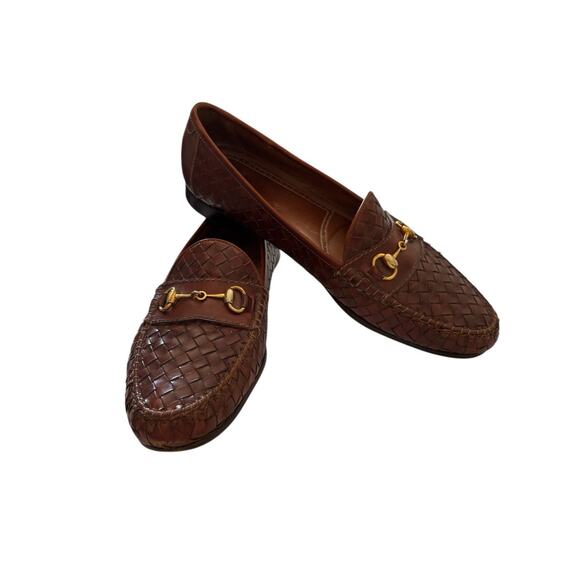 Allen Edmonds Bimini Woven Horse Bit Shoes Italian Brown Leather Men’s Size 13 B - Picture 1 of 7